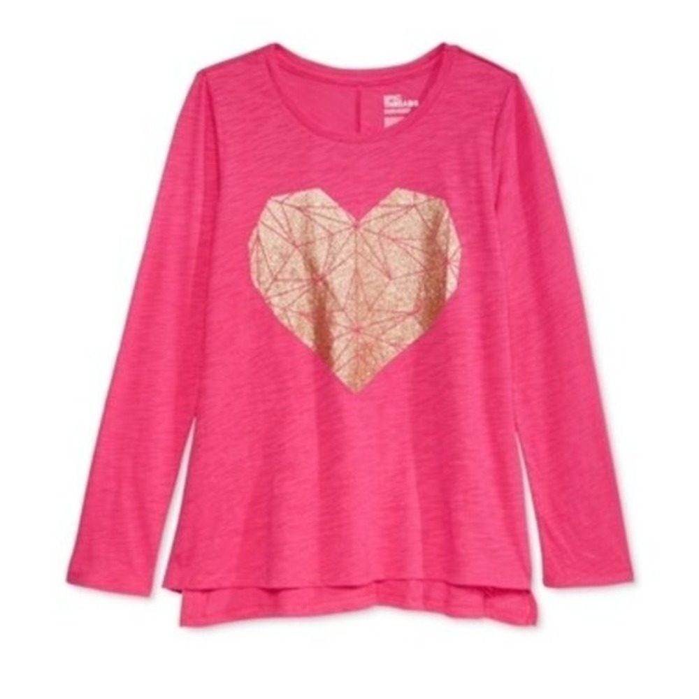 Epic‎ Threads Geometric Heart Print T- Shirt Sz L
